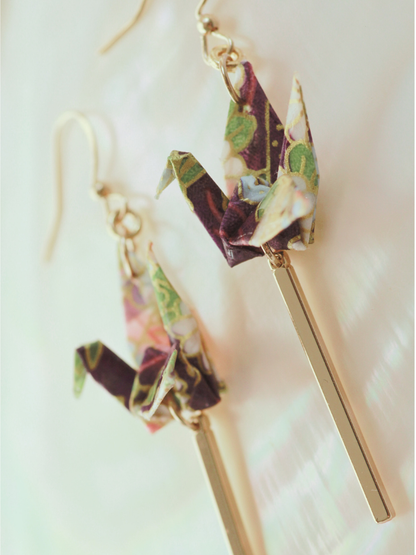 Mother’s Day Gift Origami Crane Earrings | Handmade Jewelry for Mom