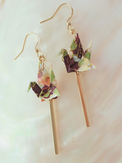 Mother’s Day Gift Origami Crane Earrings | Handmade Jewelry for Mom