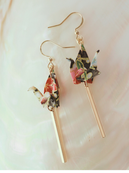 Mother’s Day Gift Origami Crane Earrings | Handmade Jewelry for Mom