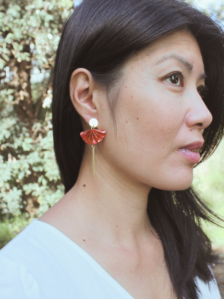 Unique Mother’s Day Gift for Mom | Origami Fan Earrings Australia