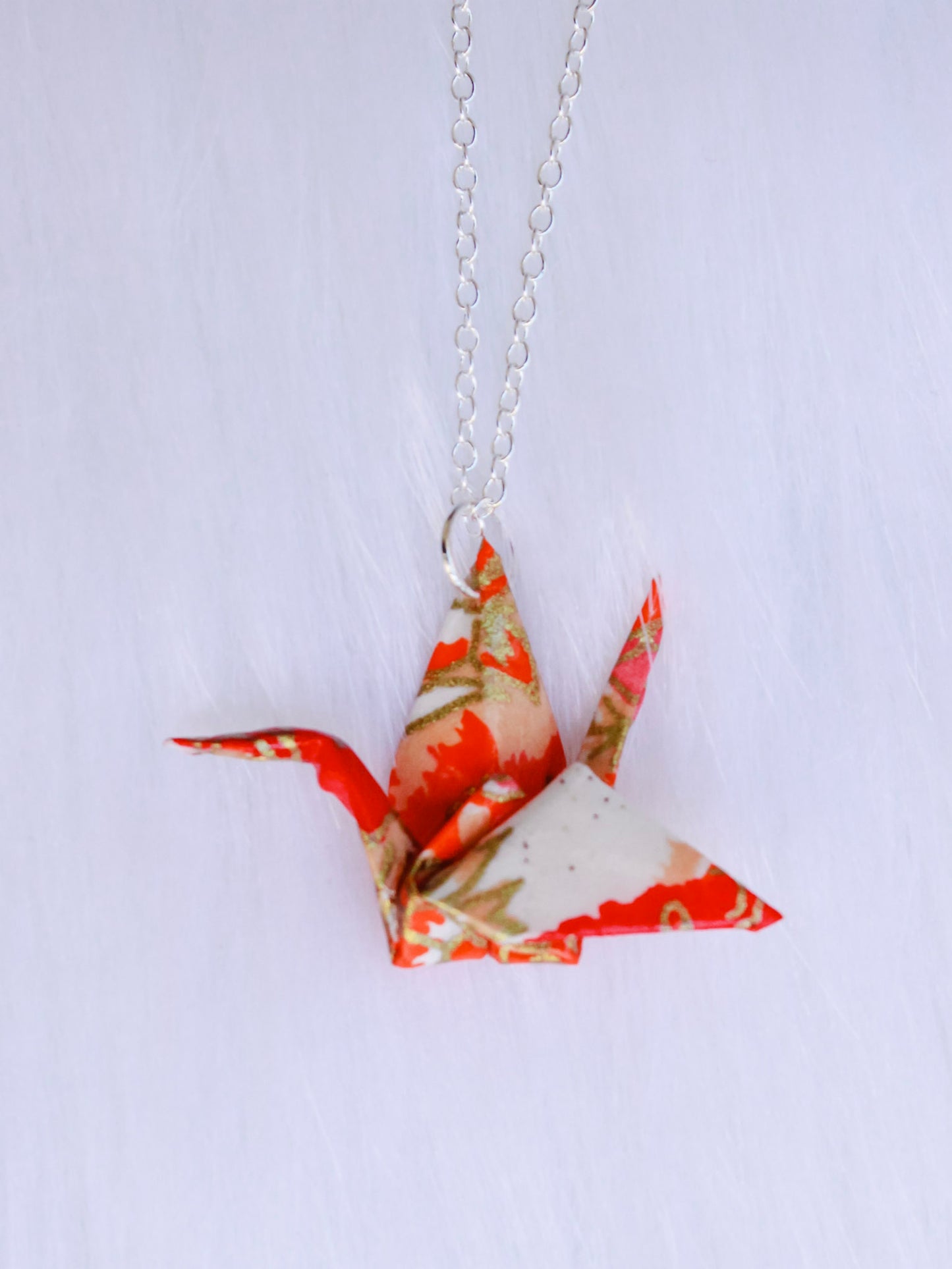Origami-Crane-Necklace-Navy-Orange