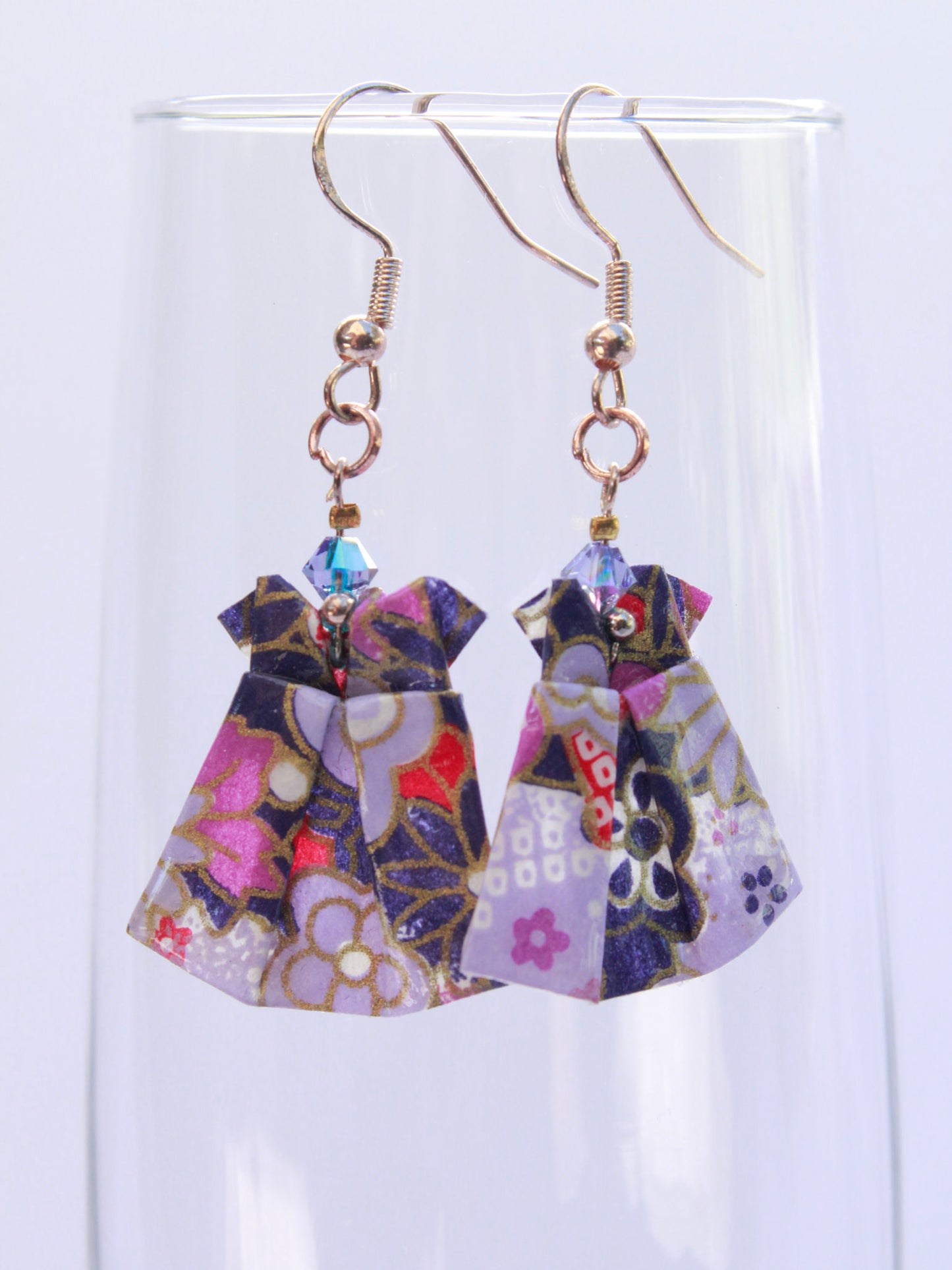 Origami-Earrings-Chic-Dress-Swarovski-Crystal-Purple