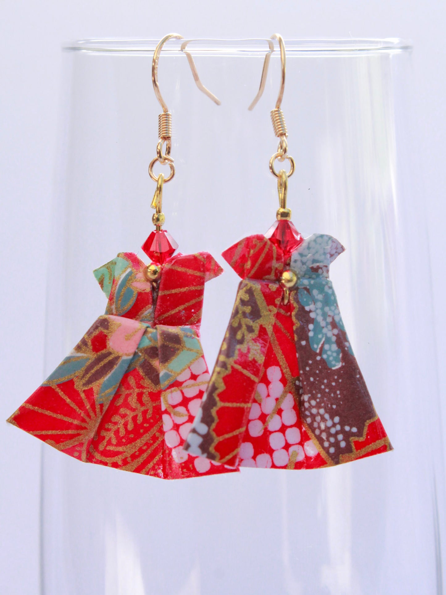 Origami Earrings - Chic, Dress, Swarovski, Crystal