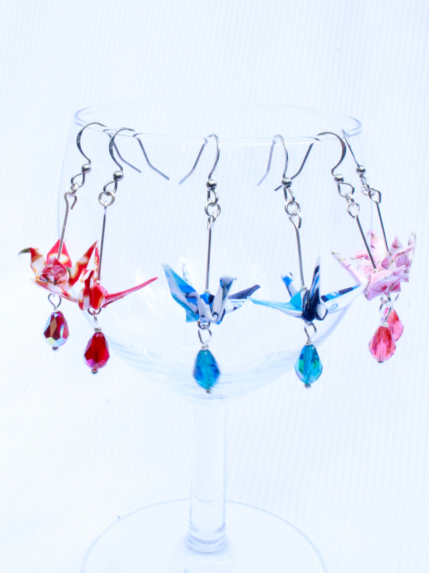 Origami Earrings - Swarovski Crane Gleam