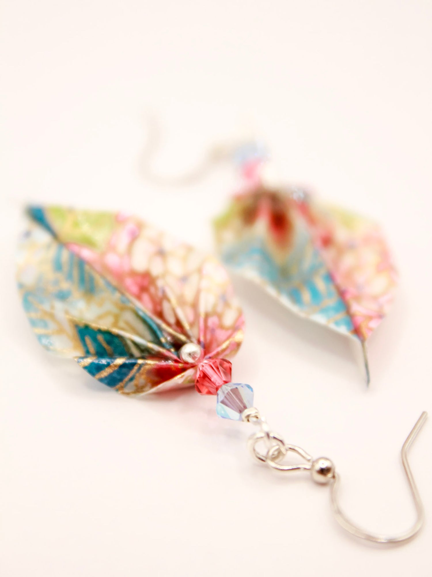 Origami-Leaf-Earrings