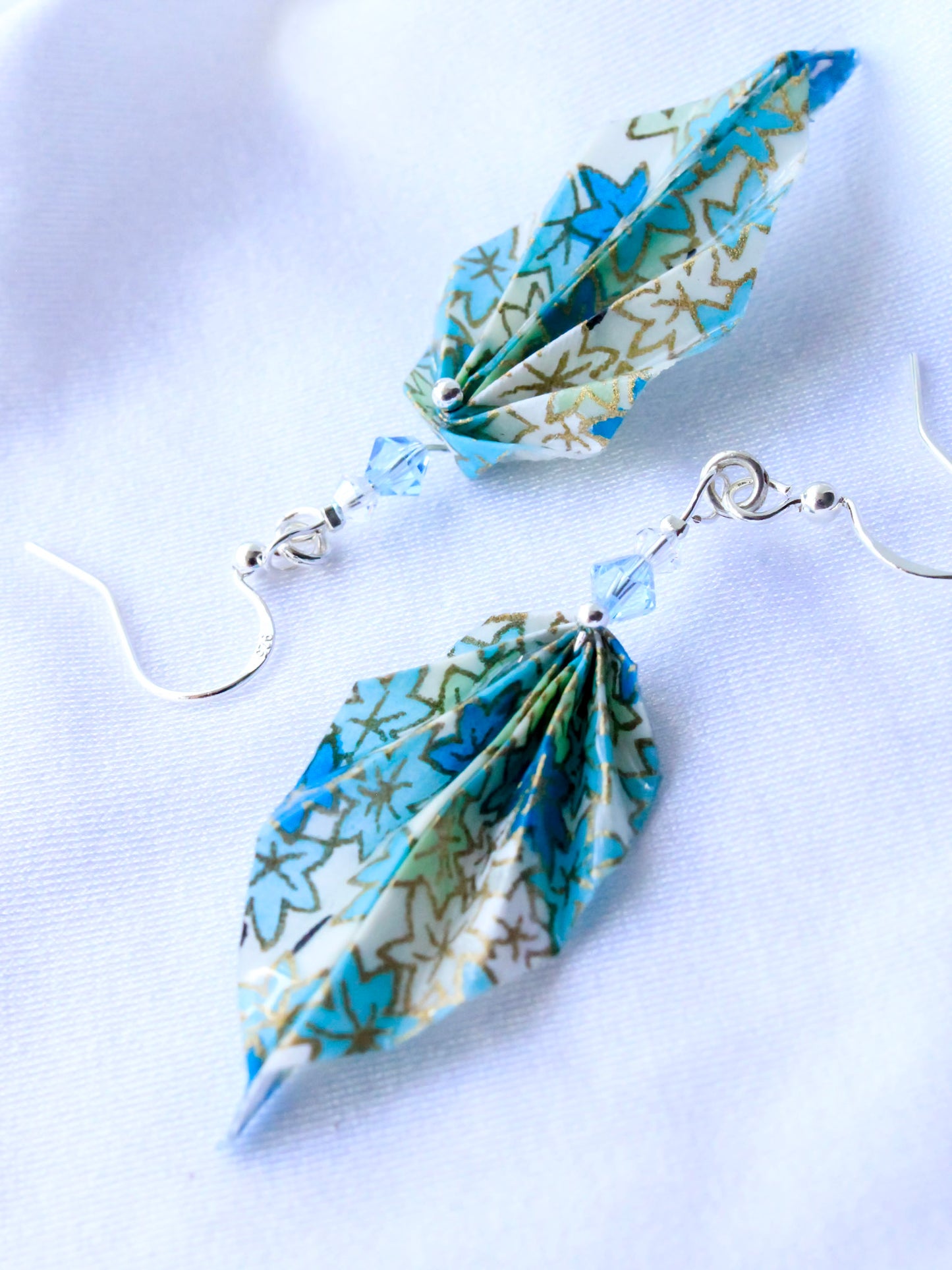 Origami Earrings - Nature's Leafy Elegance