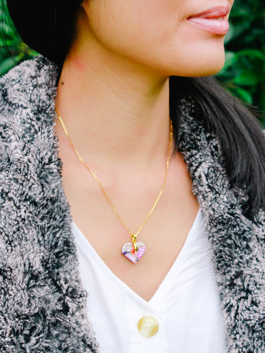 Origami-Heart-Necklace-Purple