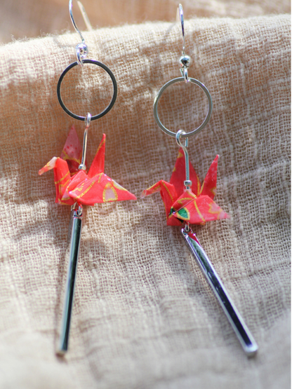 Handmade Origami Earrings – Tranquil Wings Danglers
