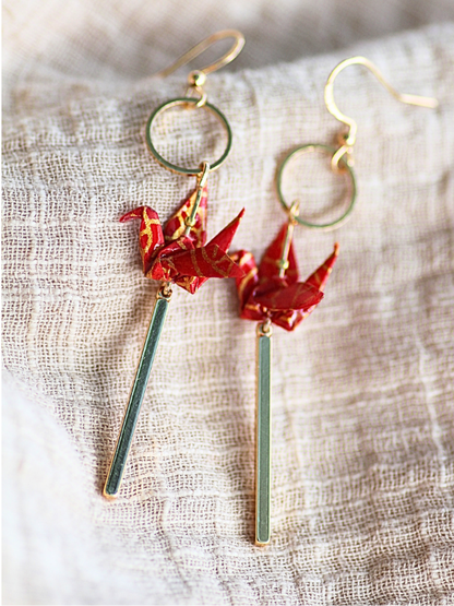 Handmade Origami Earrings – Tranquil Wings Danglers