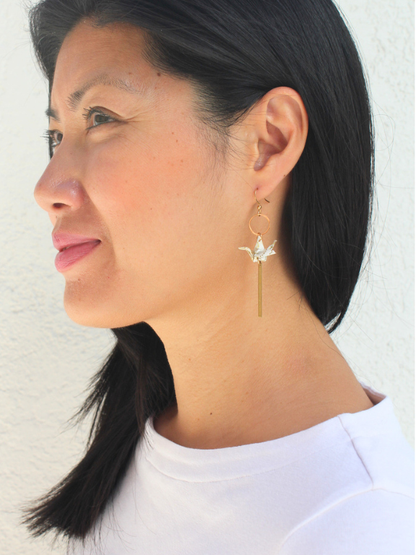 Handmade Origami Earrings – Tranquil Wings Danglers