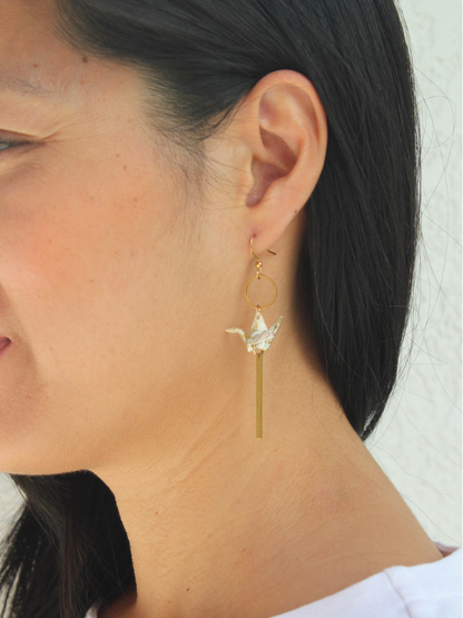 Handmade Origami Earrings – Tranquil Wings Danglers