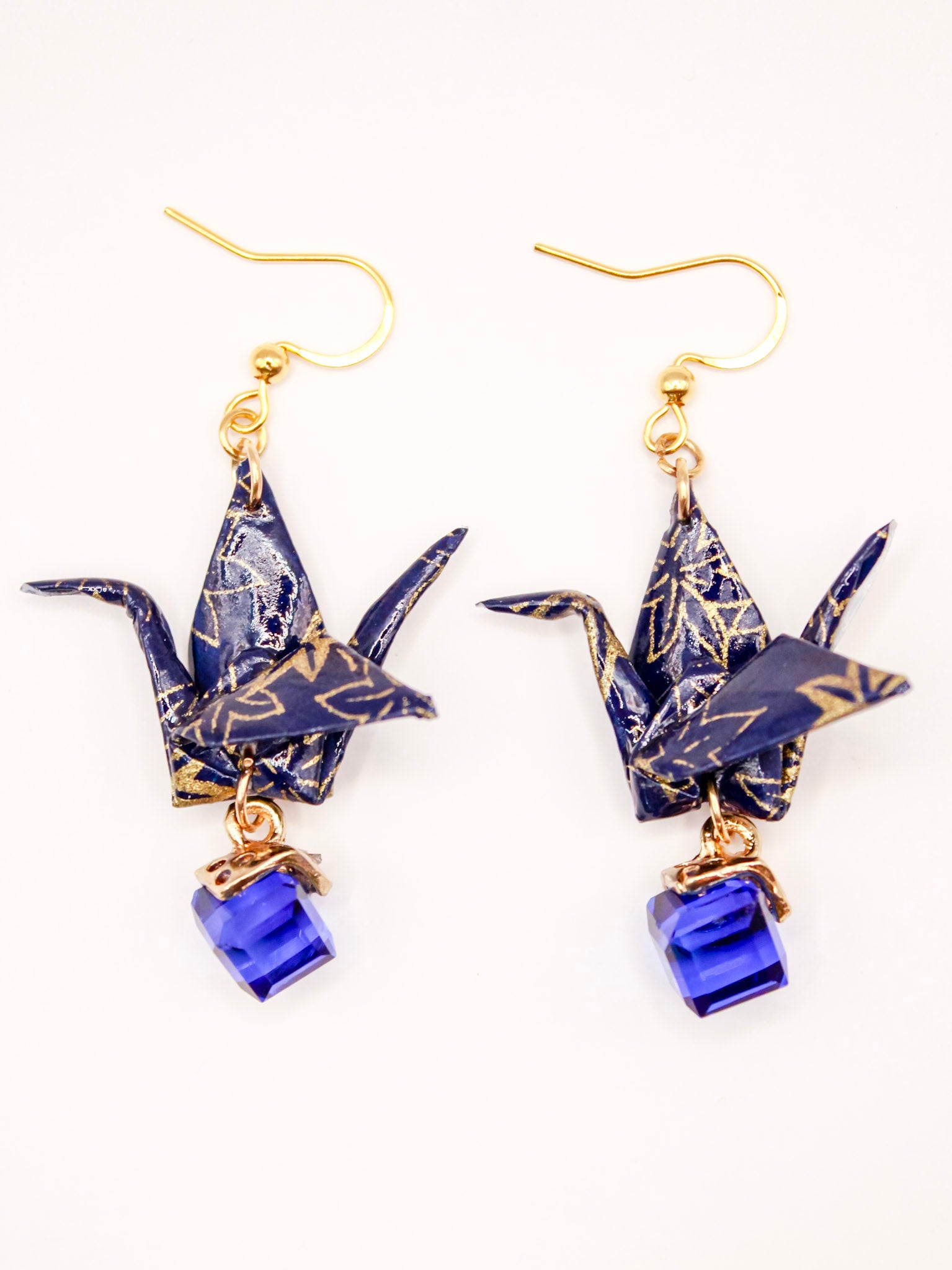 Origami Earrings - Harmony Crane Sparkle Beads – misschopsticks