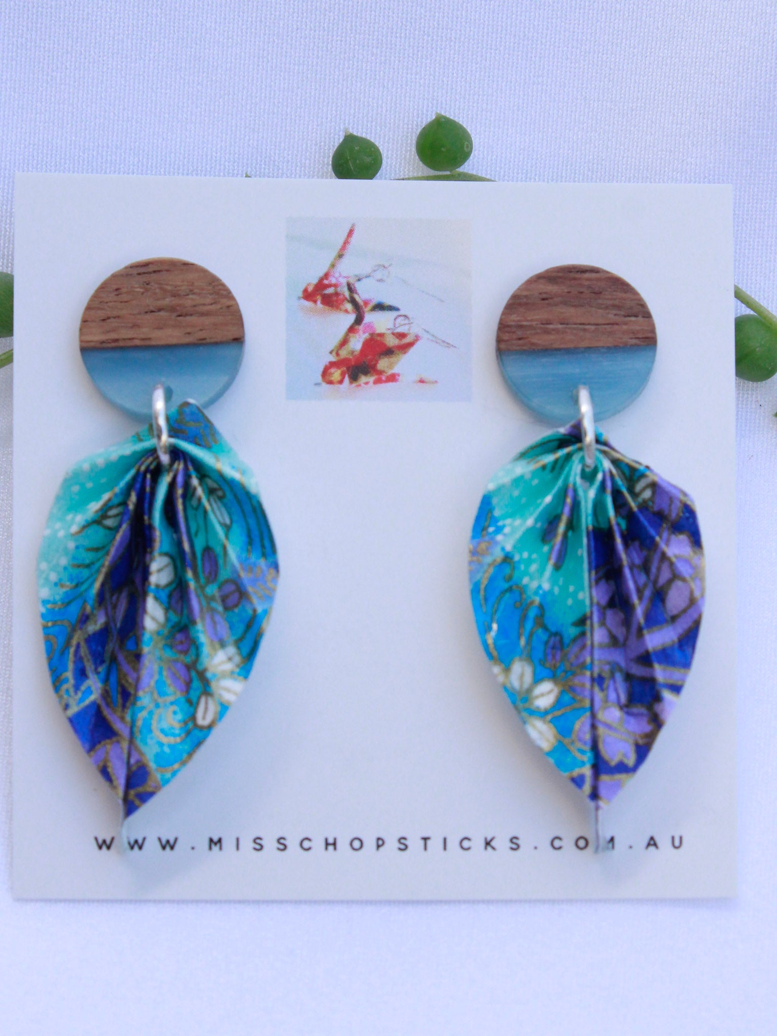 Resin leaf earrings sale