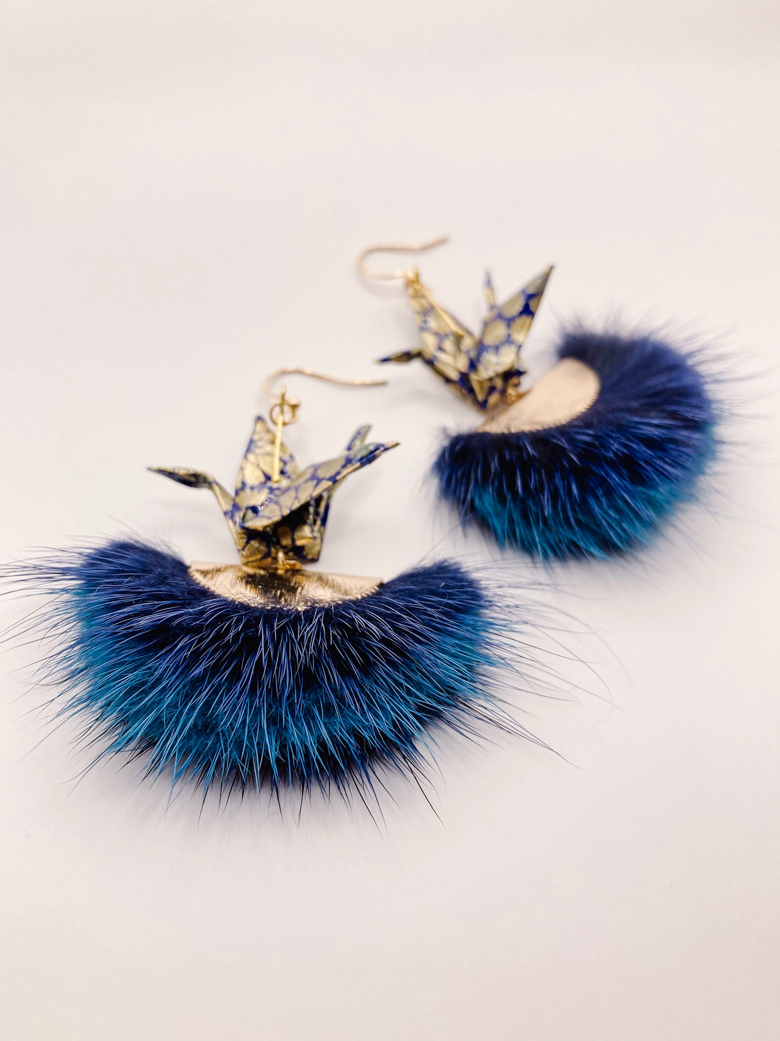 Origami Earrings - Whimsical Wings Feather Tassels