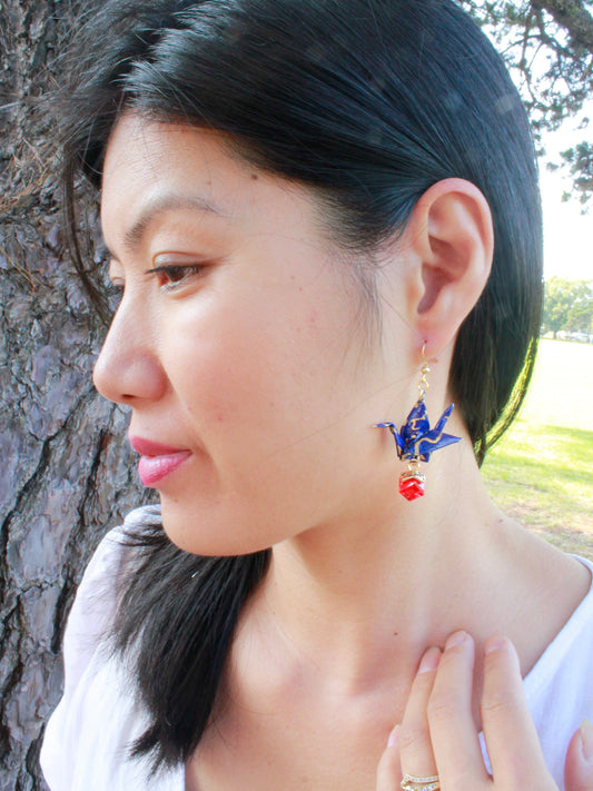 Origami-Crane-Earrings