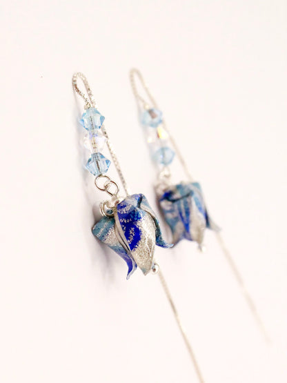 elegance-origami-chain-earrings-Swarovski-crystals