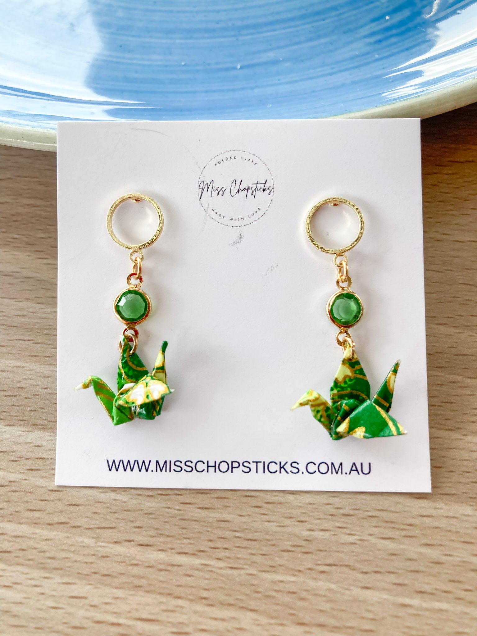 Dangle Origami Crane Earrings - Birthday Gifts for her | Handmade in Australia 