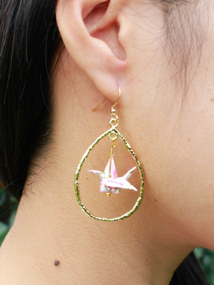 Unique 1st Year Anniversary Gift for Her | Origami Crane Earrings Australia