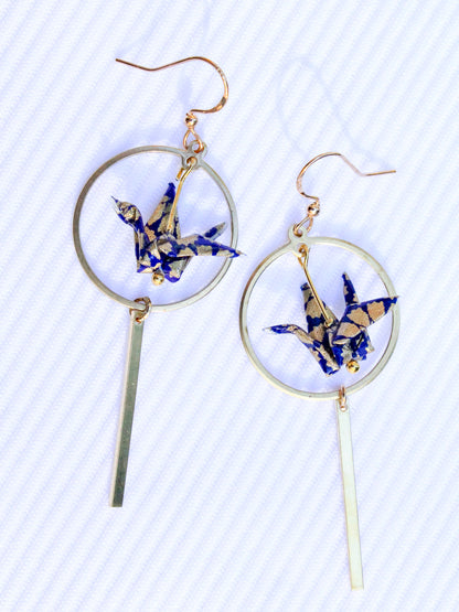 Origami-Crane-Earrings